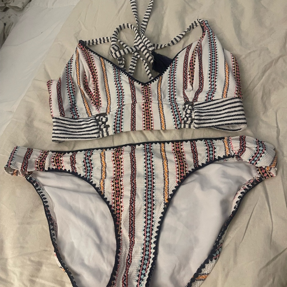 Striped Multicolor Bikini Set